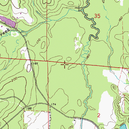 Topographic Map of Township of Van Buren, AR