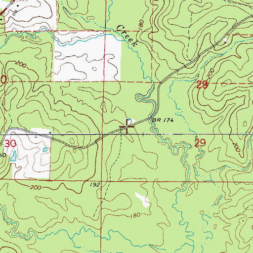 Topographic Map of Township of Wesson, AR