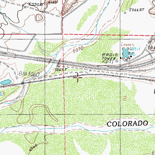 Topographic Map of Leroux Wash, AZ