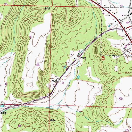 Topographic Map of Township of Bradley, AR