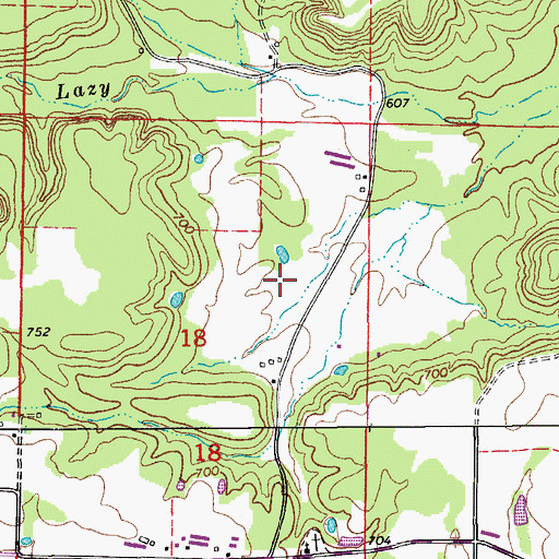 Topographic Map of Township of Davis, AR