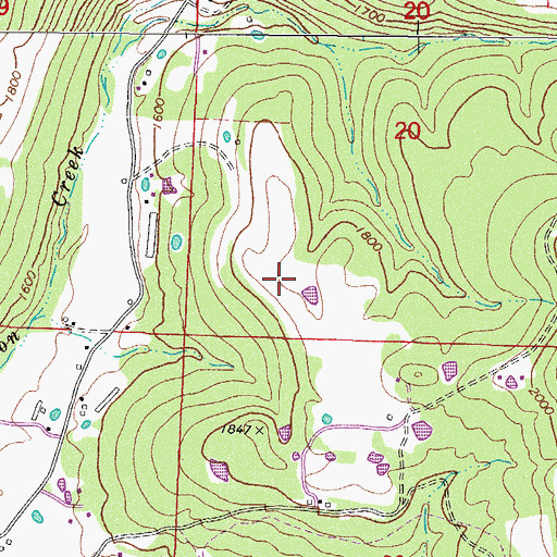 Topographic Map of Township of Crawford, AR