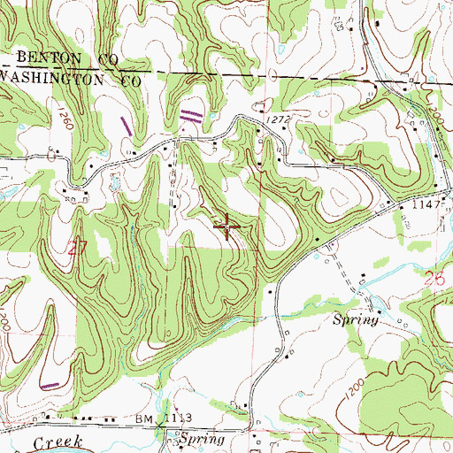 Topographic Map of Township of Elm Springs, AR