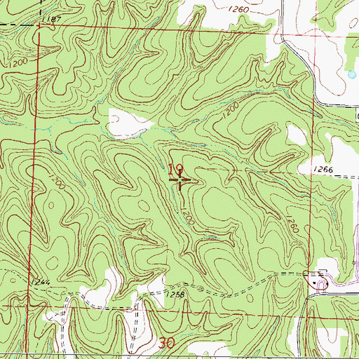 Topographic Map of Township of Harmon, AR