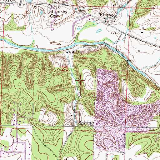 Topographic Map of Township of Johnson, AR