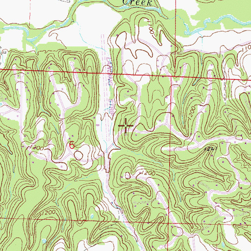 Topographic Map of Township of Litteral, AR