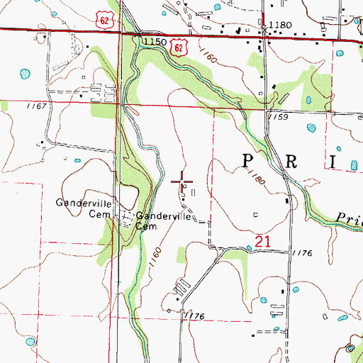 Topographic Map of Township of Price (historical), AR