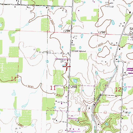 Topographic Map of Township of Tontitown, AR