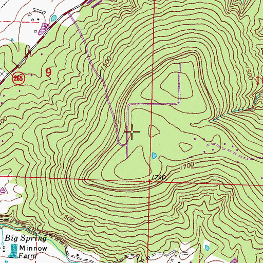 Topographic Map of Township of Valley, AR