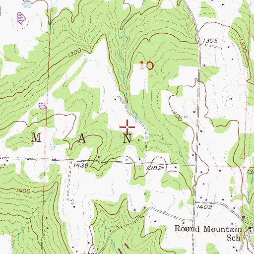 Topographic Map of Township of Wyman, AR