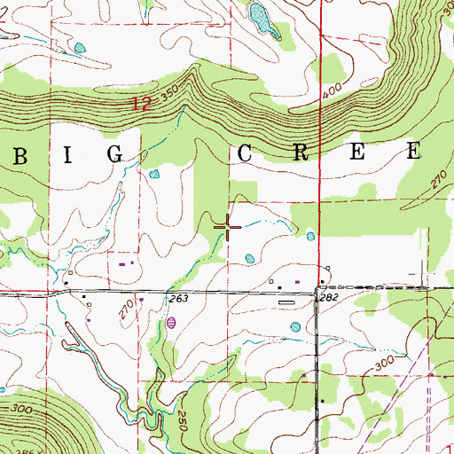 Topographic Map of Township of Big Creek, AR