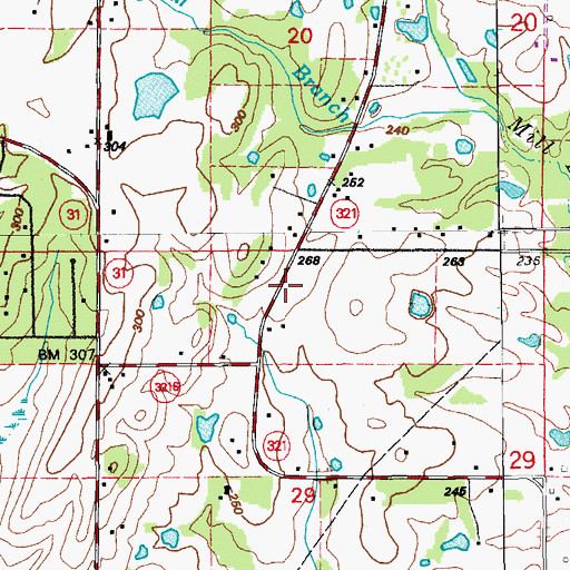 Topographic Map of Township of Chrisp, AR
