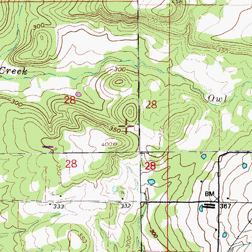 Topographic Map of Township of Clay, AR