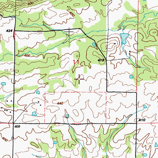 Topographic Map of Township of Cleveland, AR