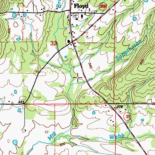 Topographic Map of Township of Coffey, AR