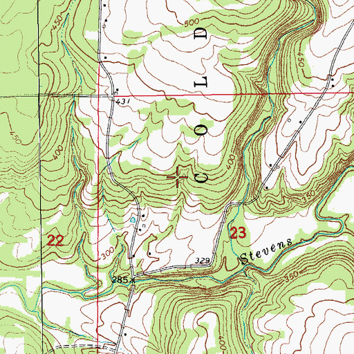 Topographic Map of Township of Coldwell, AR