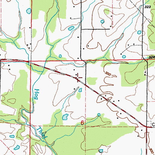 Topographic Map of Township of Des Arc, AR