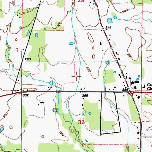 Topographic Map of Township of El Paso, AR