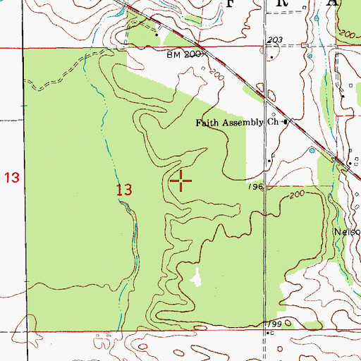 Topographic Map of Township of Francure, AR