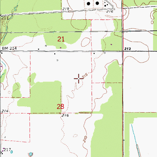 Topographic Map of Township of Garner, AR
