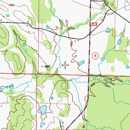 Topographic Map of Township of Jefferson, AR