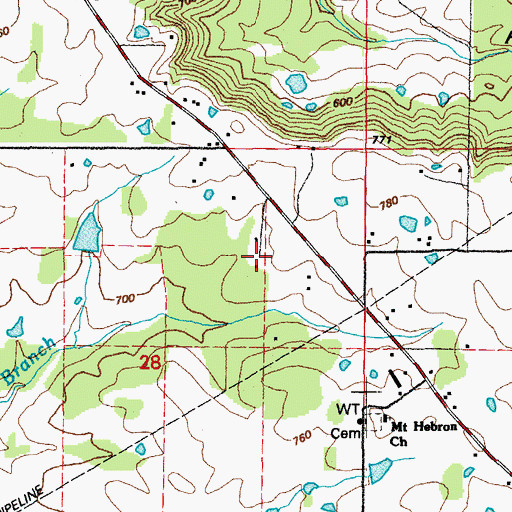 Topographic Map of Township of Joy, AR