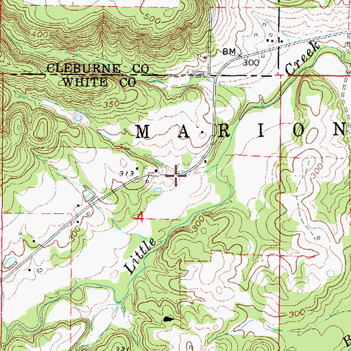Topographic Map of Township of Marion, AR
