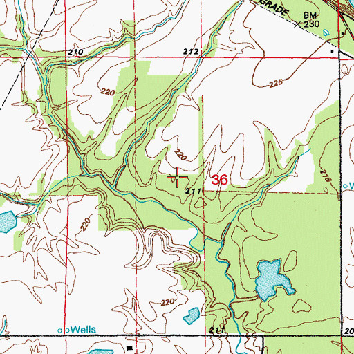 Topographic Map of Township of Red River, AR