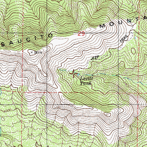 Topographic Map of Levitt Tank, AZ