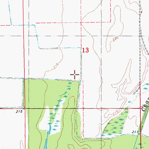 Topographic Map of Township of Barnes, AR