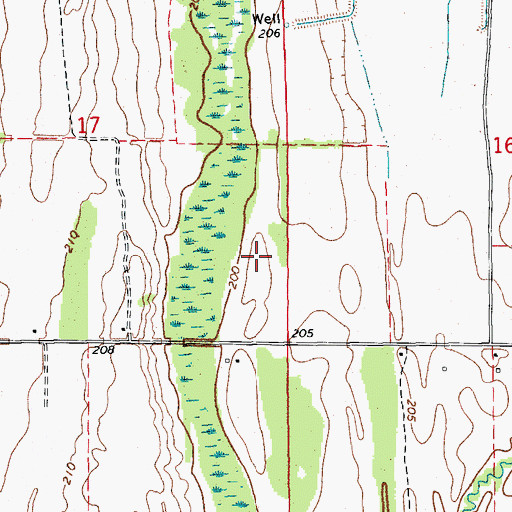 Topographic Map of Township of Cache, AR