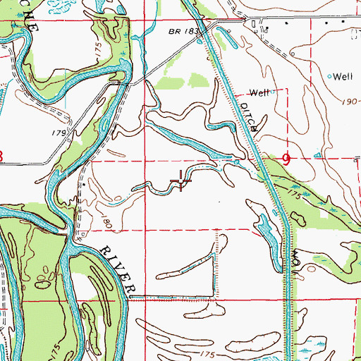 Topographic Map of Township of Freeman, AR
