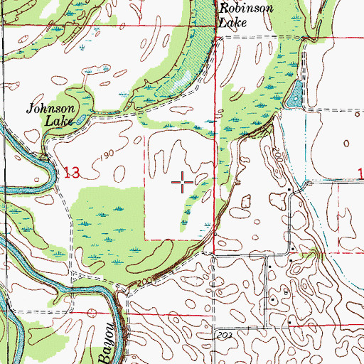 Topographic Map of Township of Point, AR