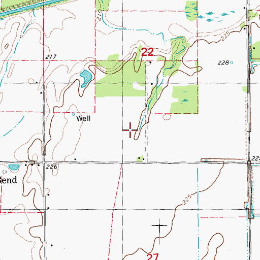 Topographic Map of Township of Pumpkin Bend, AR