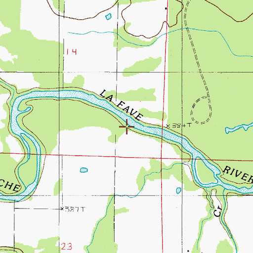 Topographic Map of Township of Briggsville, AR