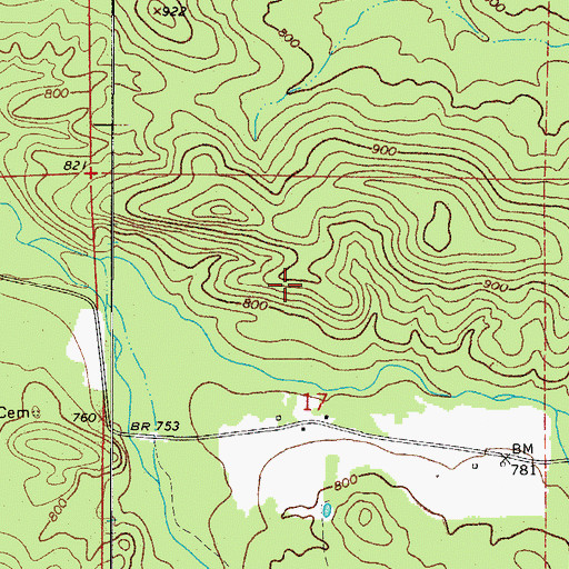 Topographic Map of Township of Crawford, AR