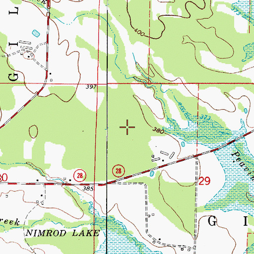 Topographic Map of Township of Gilkey, AR