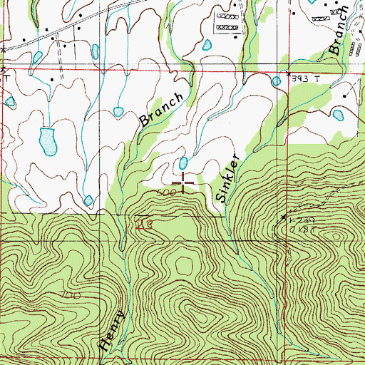 Topographic Map of Township of Herring, AR