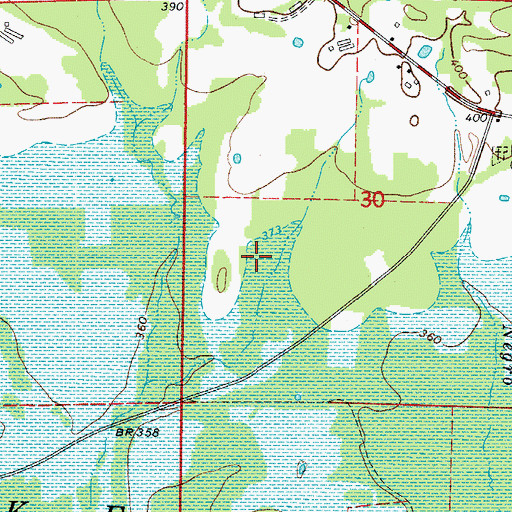 Topographic Map of Township of Lamar, AR