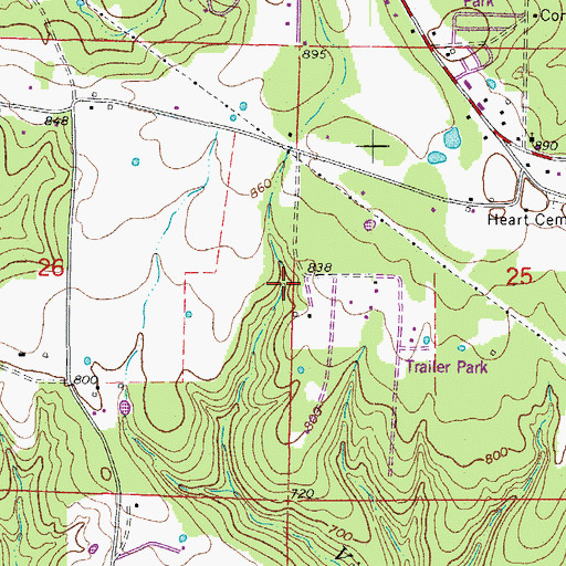 Topographic Map of Baxter County, AR