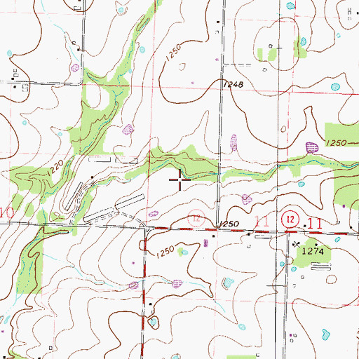 Topographic Map of Benton County, AR