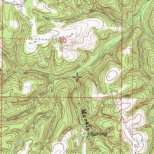 Topographic Map of Boone County, AR