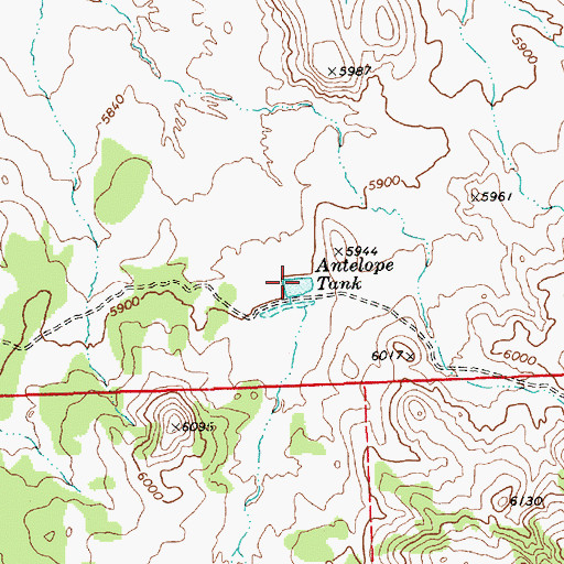 Topographic Map of Antelope Tank, AZ