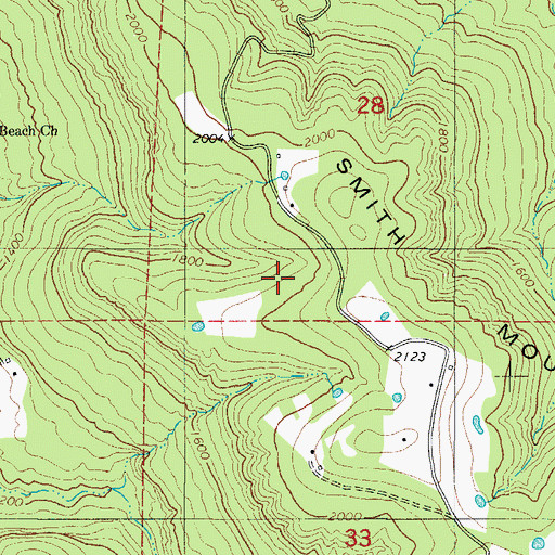 Topographic Map of Newton County, AR
