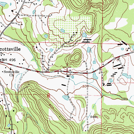 Topographic Map of Pope County, AR