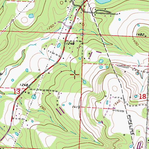 Topographic Map of Washington County, AR