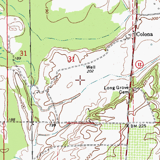 Topographic Map of Woodruff County, AR