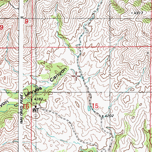 Topographic Map of Leyvas Canyon, AZ