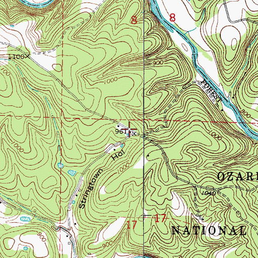 Topographic Map of Little Buffalo (historical), AR