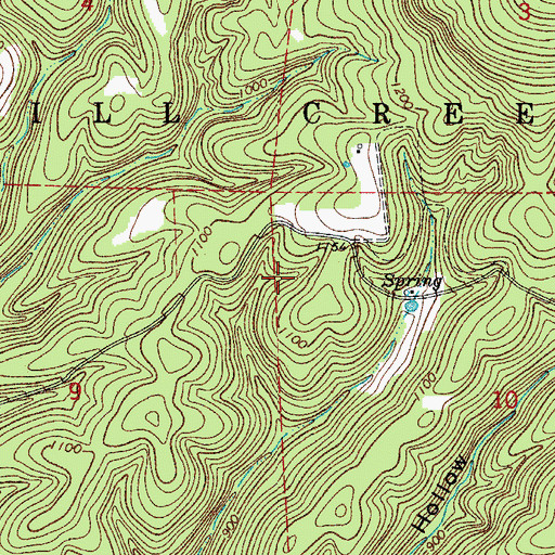 Topographic Map of Township of Mill Creek (historical), AR